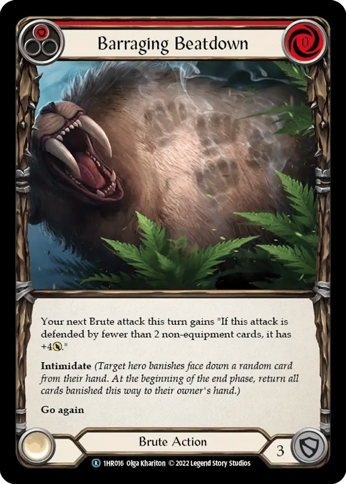 Barraging Beatdown (Red) from Rhinar - Blitz Deck - Flesh and Blood