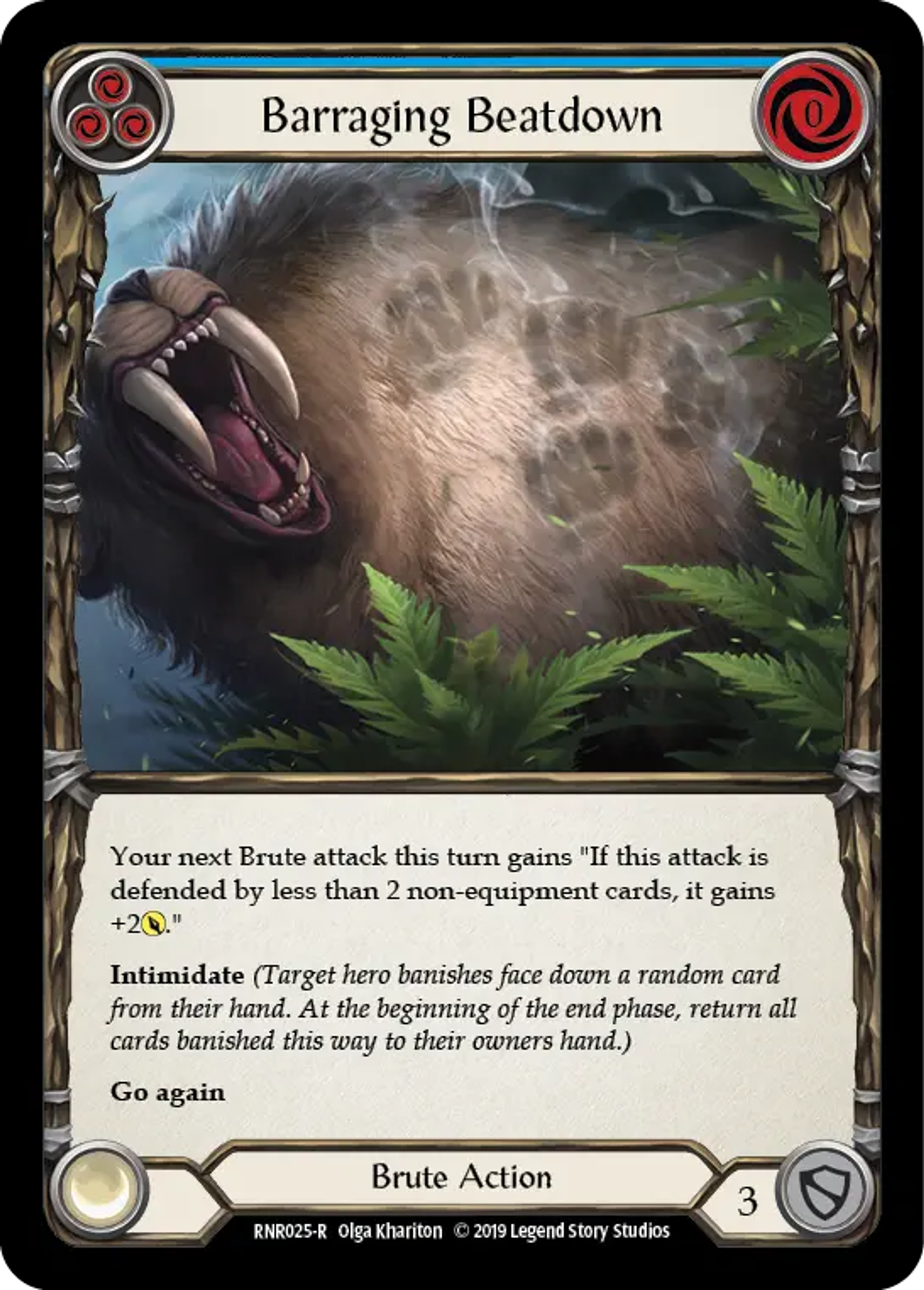 Barraging Beatdown (Blue) — Rhinar, Reckless Rampage - Hero Deck — Flesh and Blood