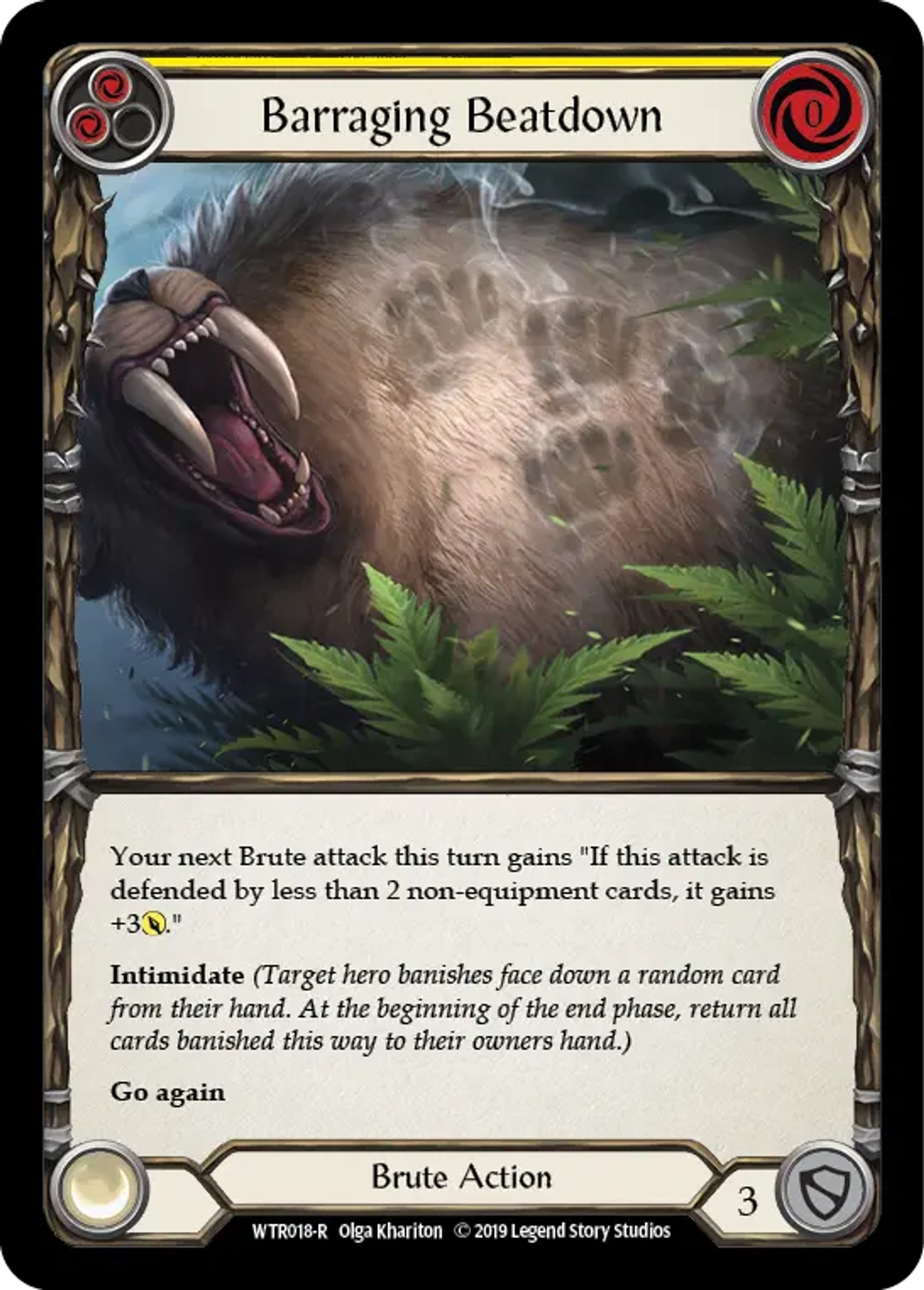 Barraging Beatdown (Yellow) — Welcome to Rathe — Flesh and Blood