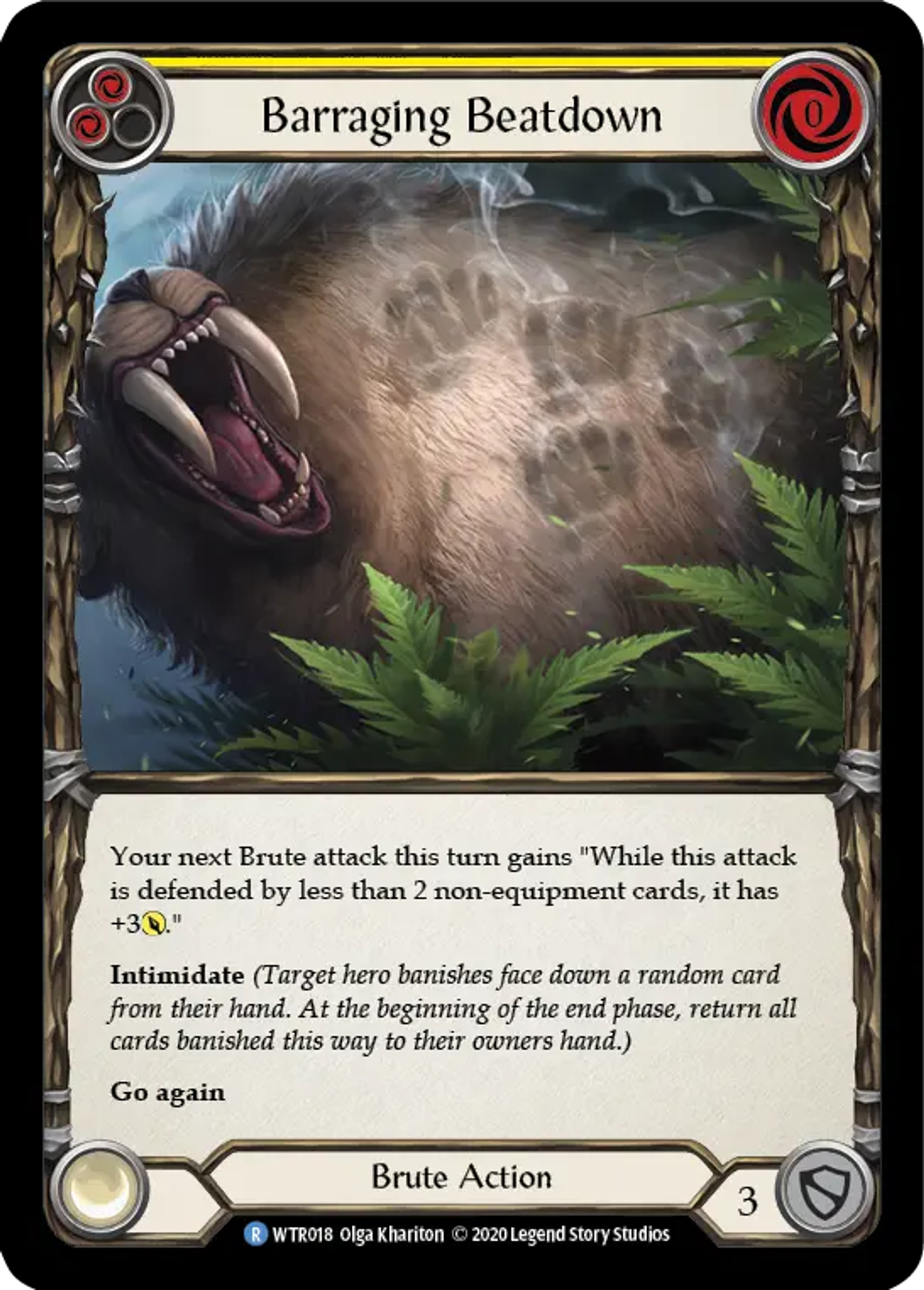 Barraging Beatdown (Yellow) — Welcome to Rathe - Unlimited — Flesh and Blood