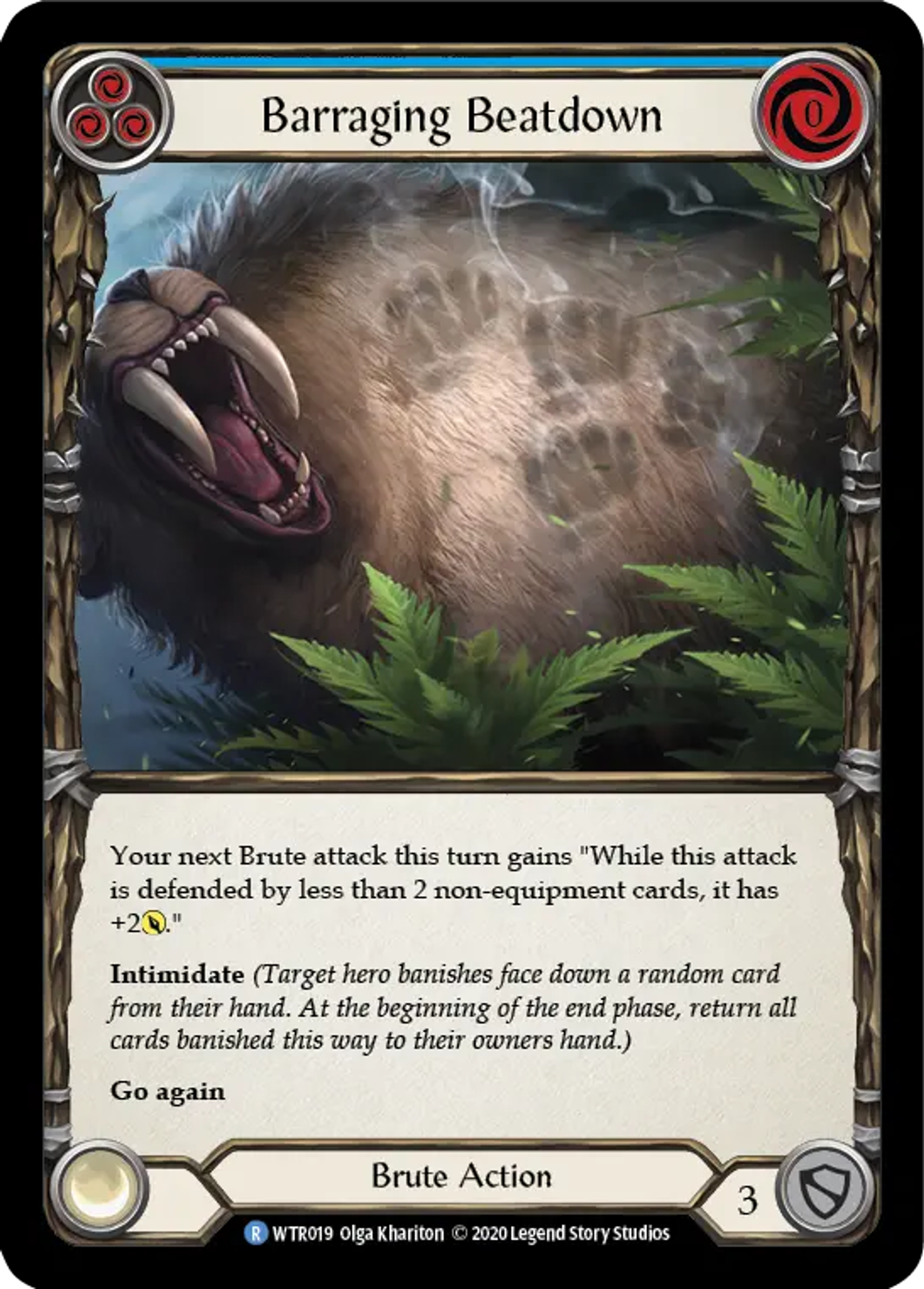 Barraging Beatdown (Blue) — Welcome to Rathe - Unlimited — Flesh and Blood