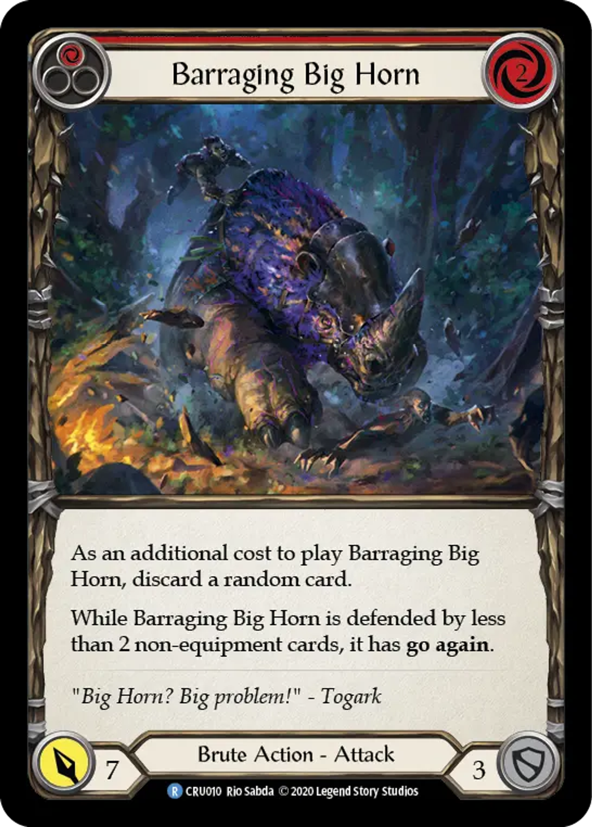 Barraging Big Horn (Red) — Crucible of War — Flesh and Blood