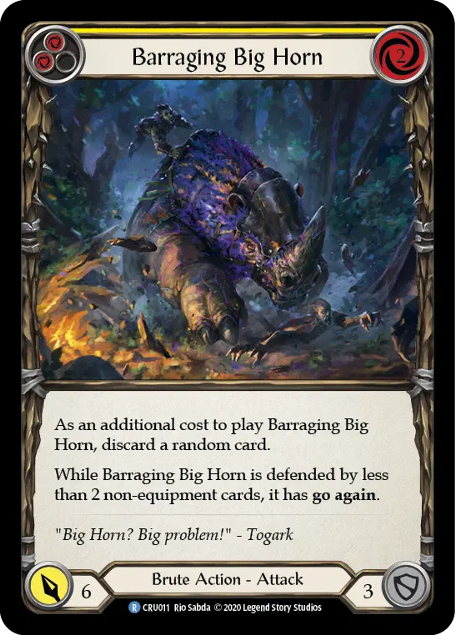 Barraging Big Horn (Yellow) — Crucible of War — Flesh and Blood