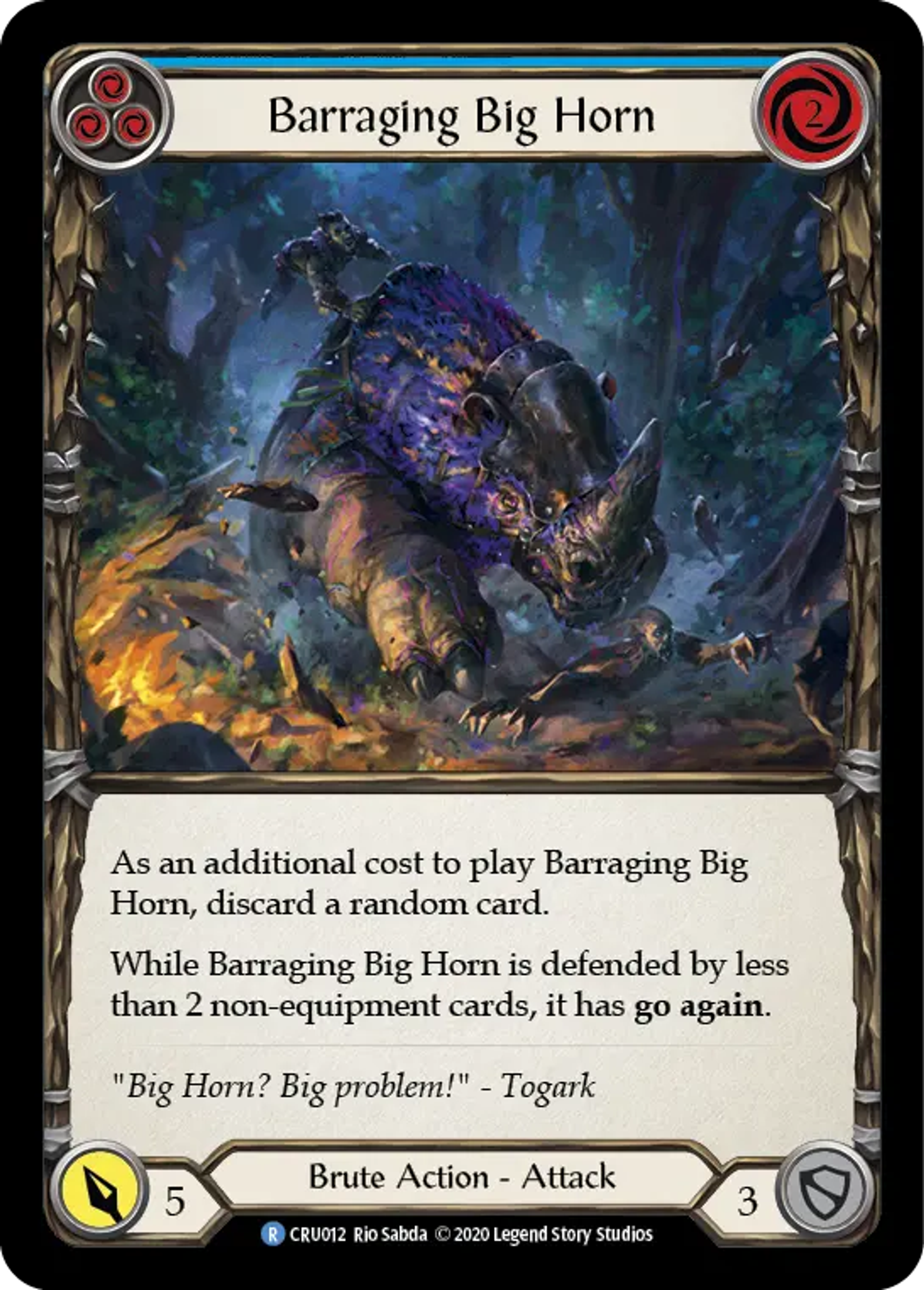 Barraging Big Horn (Blue) — Crucible of War — Flesh and Blood