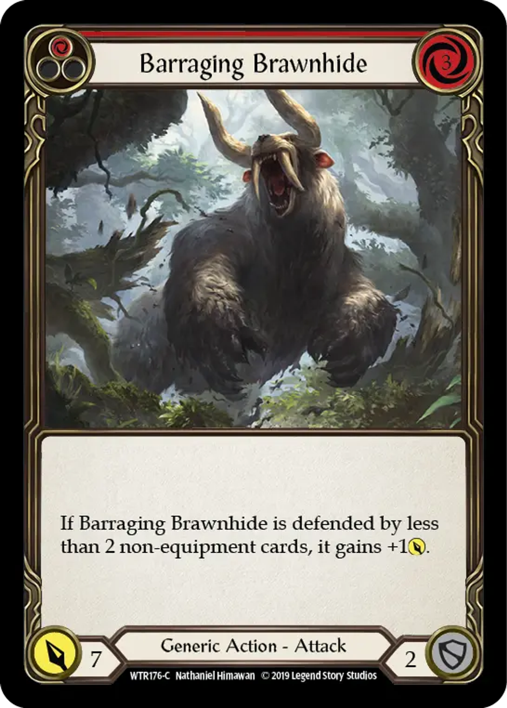 Barraging Brawnhide (Red) — Welcome to Rathe — Flesh and Blood