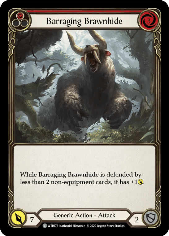 Barraging Brawnhide (Red) — Welcome to Rathe - Unlimited — Flesh and Blood