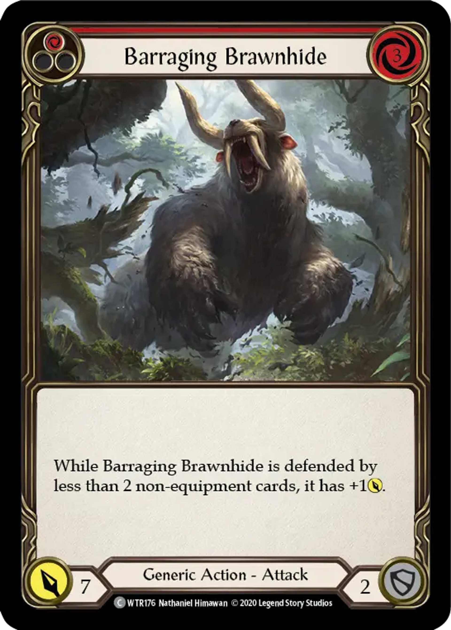 Barraging Brawnhide (Red) — Welcome to Rathe - Unlimited — Flesh and Blood