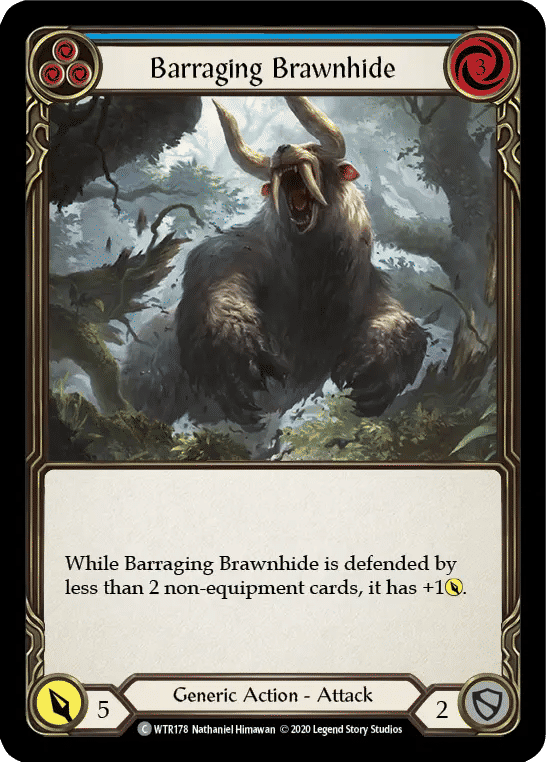 Barraging Brawnhide (Blue) — Welcome to Rathe - Unlimited — Flesh and Blood