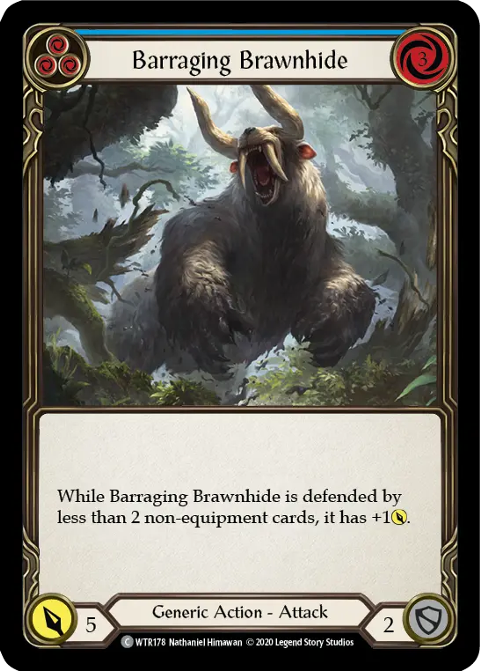 Barraging Brawnhide (Blue) — Welcome to Rathe - Unlimited — Flesh and Blood
