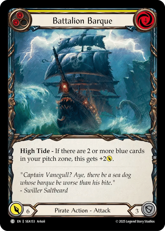 Battalion Barque (Yellow) — High Seas — Flesh and Blood