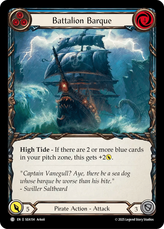 Battalion Barque (Blue) — High Seas — Flesh and Blood
