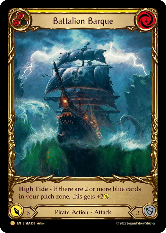 Battalion Barque (Yellow) — High Seas - Treasure Pack — Flesh and Blood