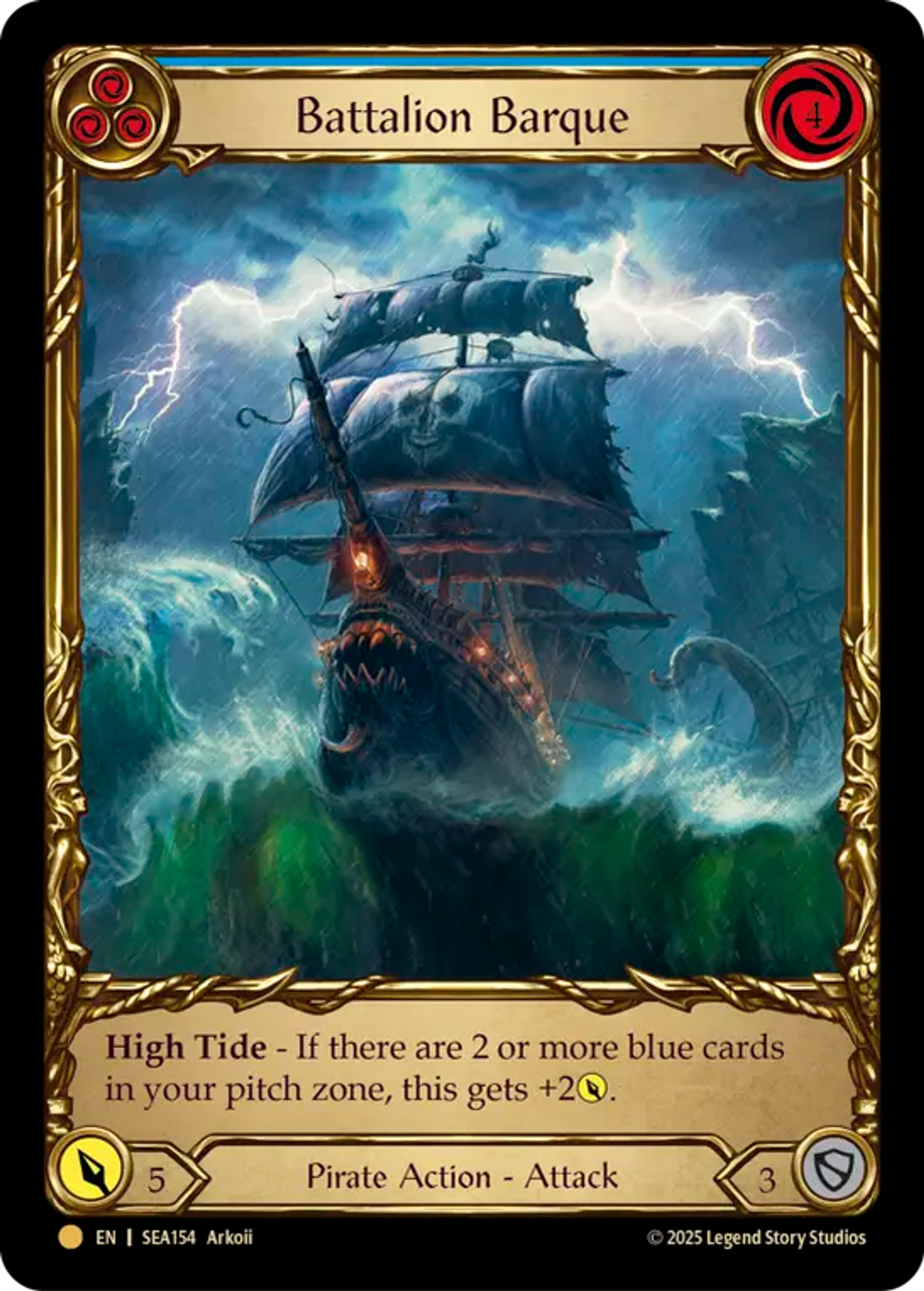 Battalion Barque (Blue) — High Seas - Treasure Pack — Flesh and Blood
