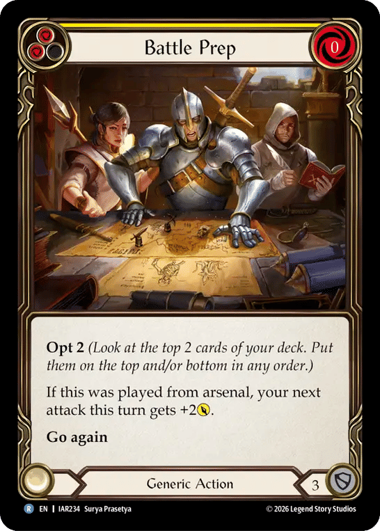 Battle Prep (Yellow) — Usurp the Shadow Throne — Flesh and Blood