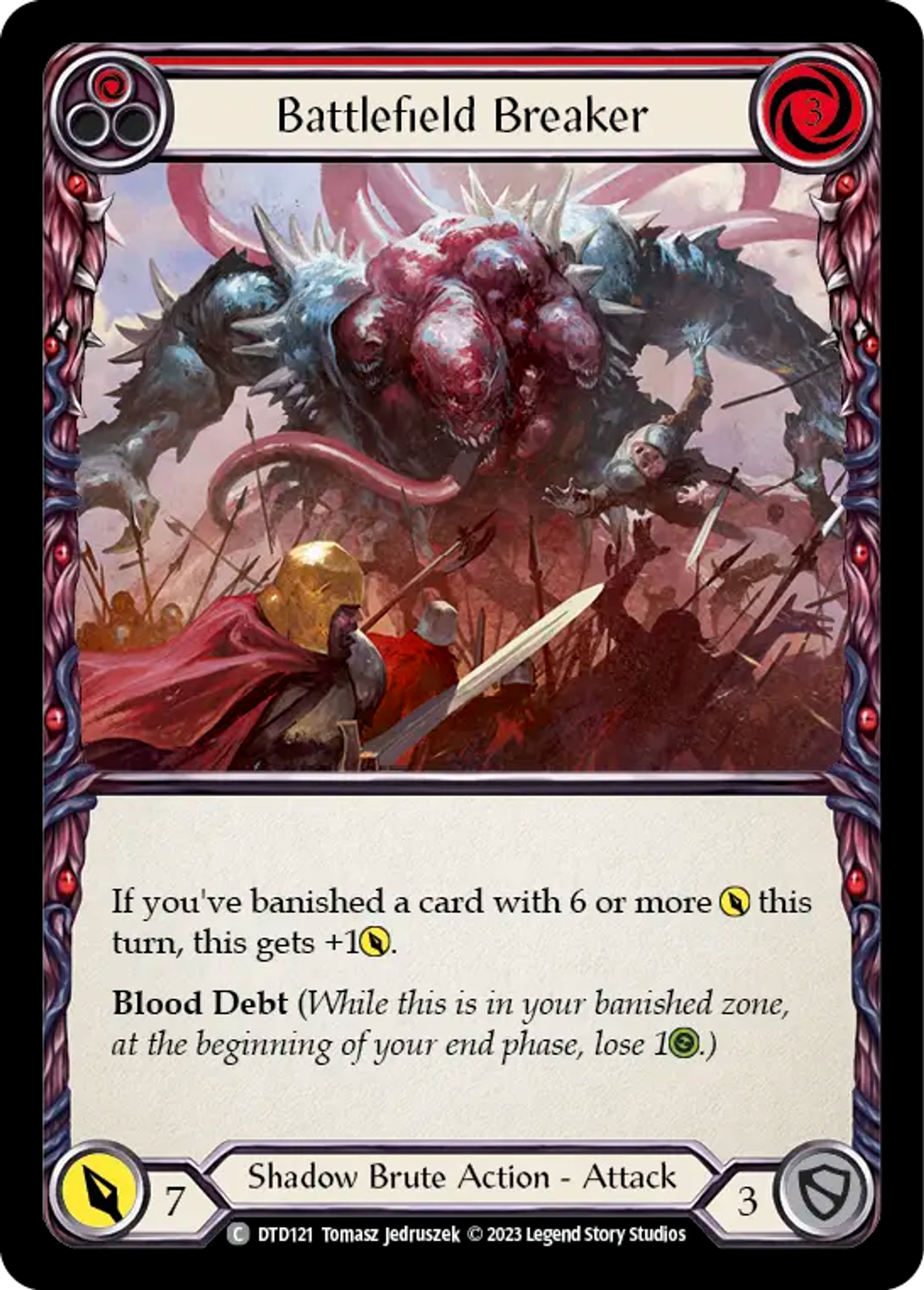 Battlefield Breaker (Red) — Dusk till Dawn — Flesh and Blood