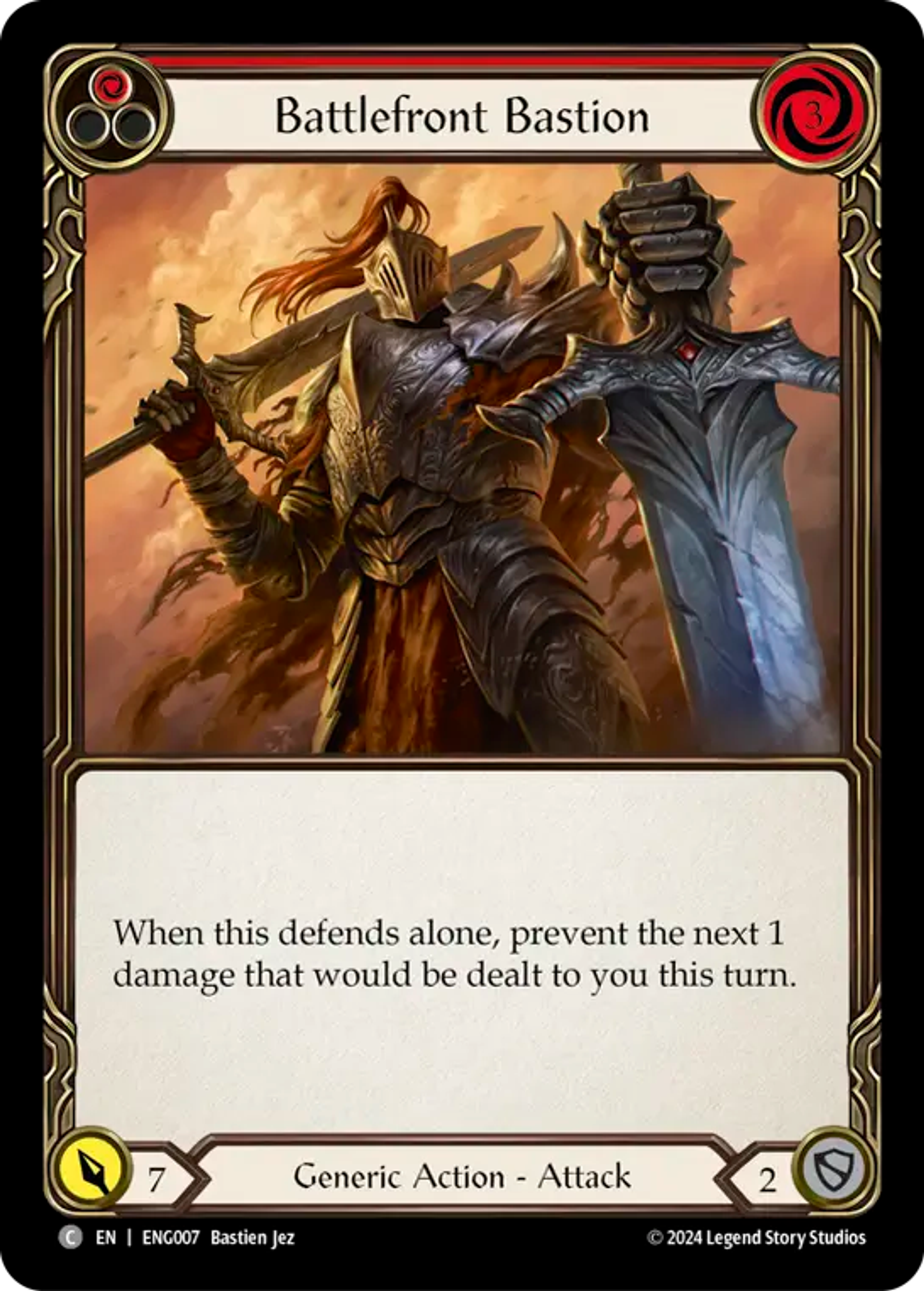 Battlefront Bastion (Red) — Enigma - Blitz Deck — Flesh and Blood