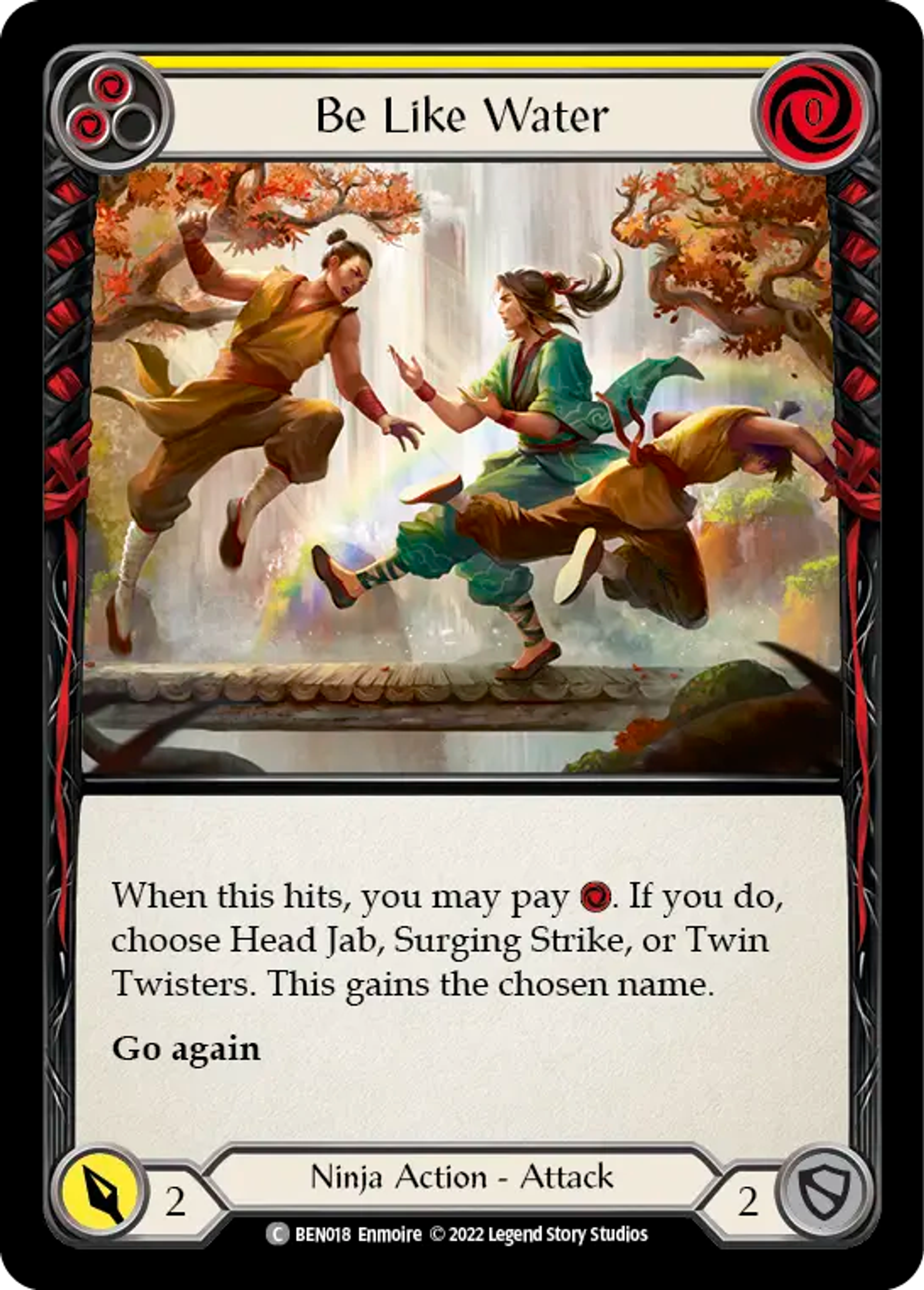 Be Like Water (Yellow) — Benji - Blitz Deck — Flesh and Blood