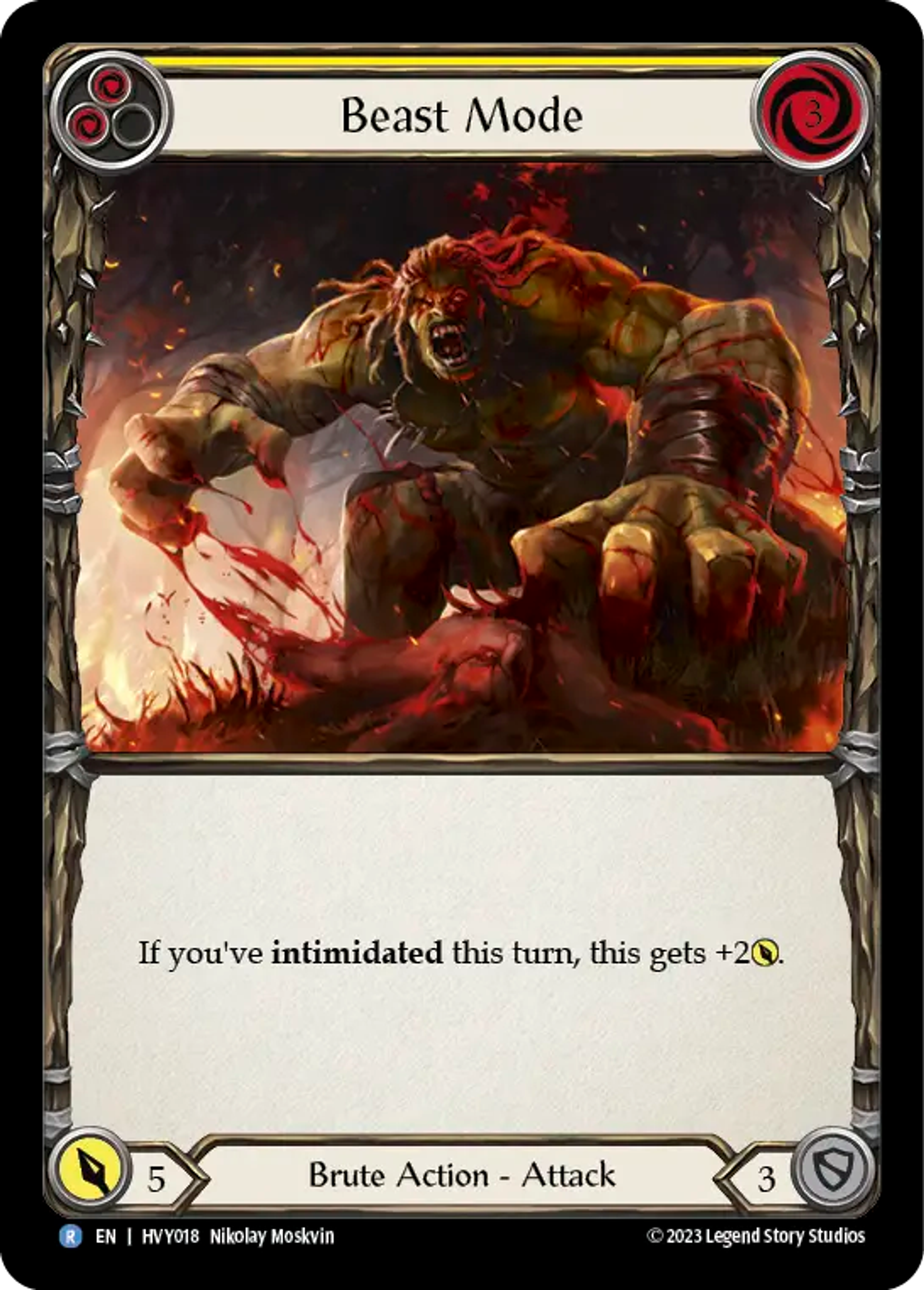 Beast Mode (Yellow) — Heavy Hitters — Flesh and Blood
