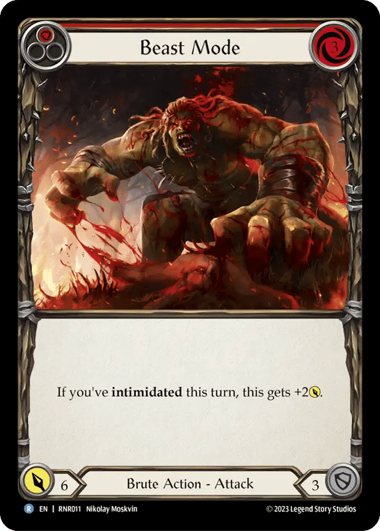 Beast Mode (Red) — Rhinar - Heavy Hitters Blitz Deck — Flesh and Blood