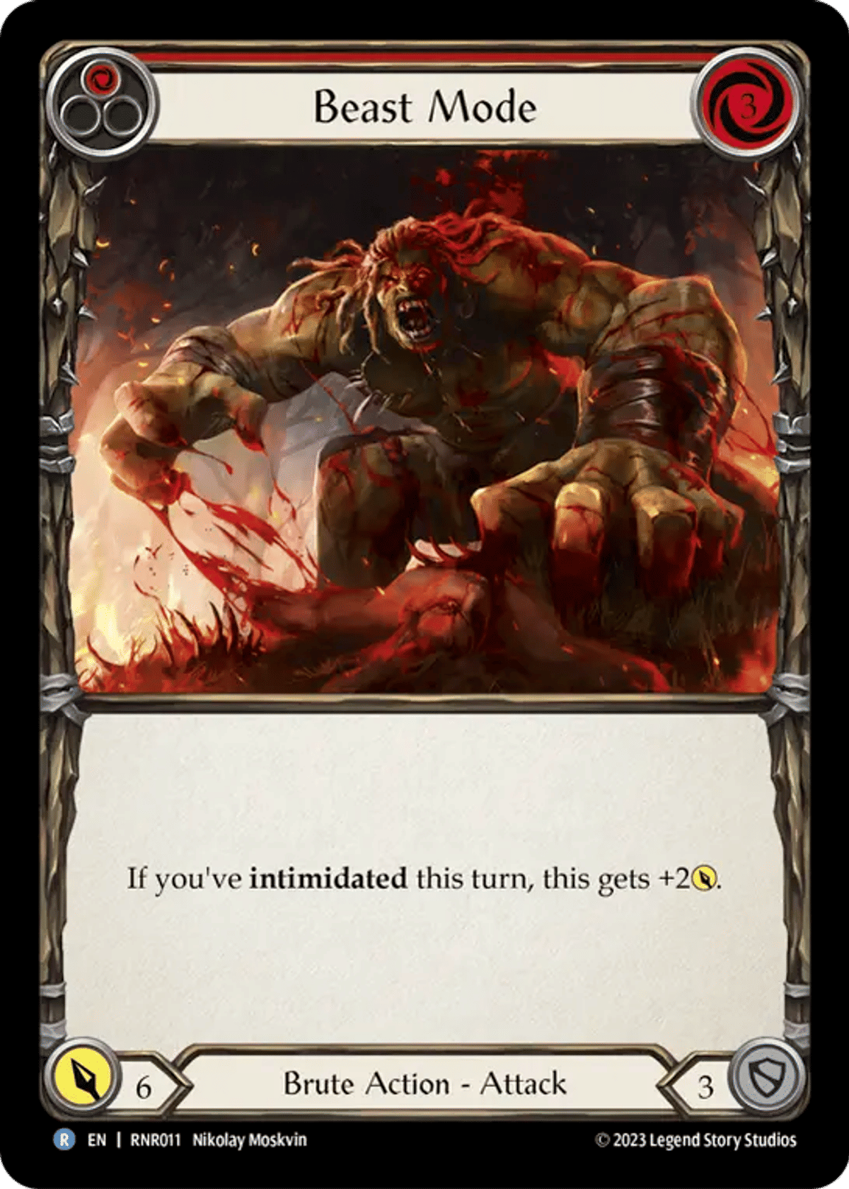 Beast Mode (Red) from Rhinar - Heavy Hitters Blitz Deck - Flesh and Blood
