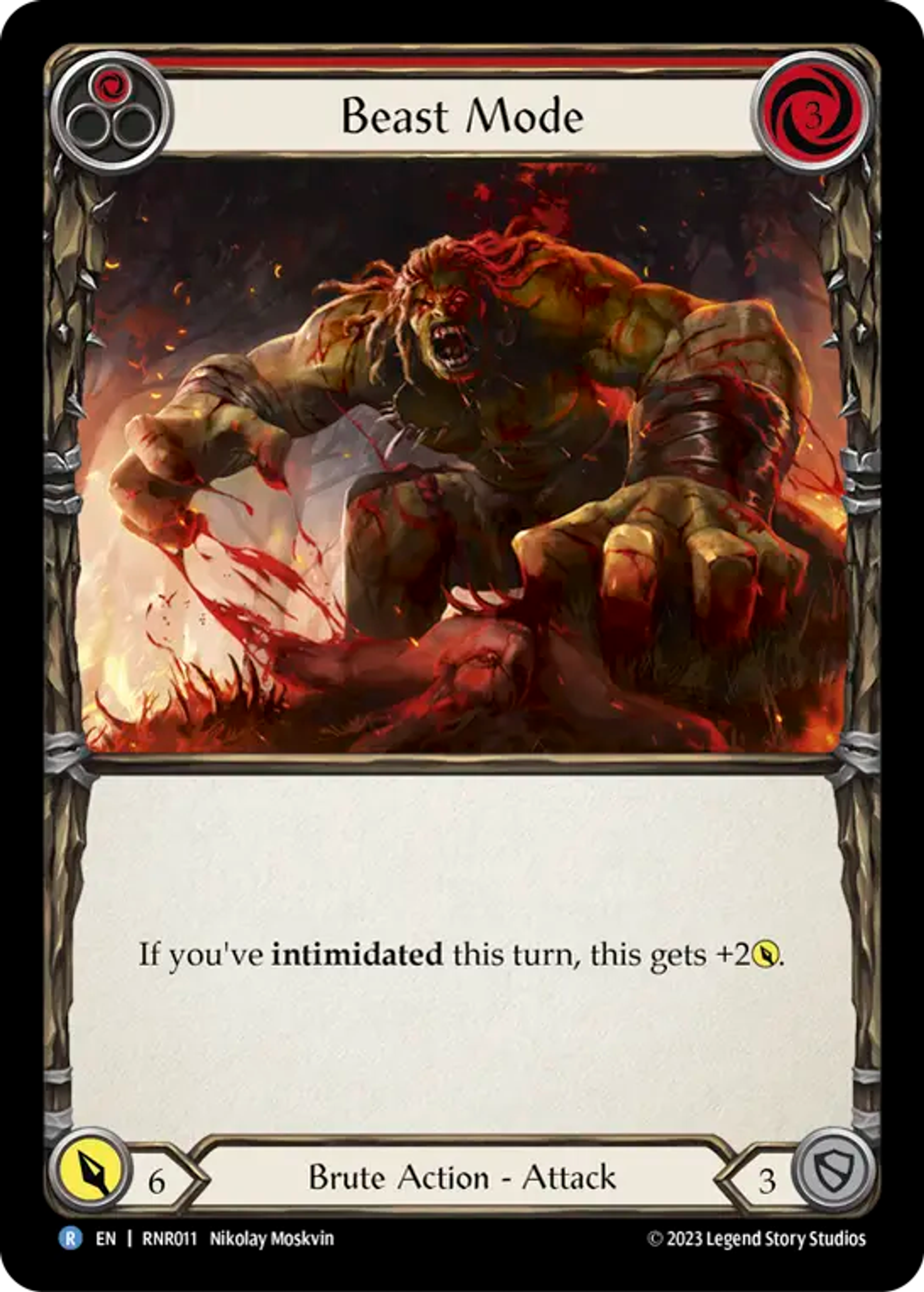 Beast Mode (Red) — Rhinar - Heavy Hitters Blitz Deck — Flesh and Blood