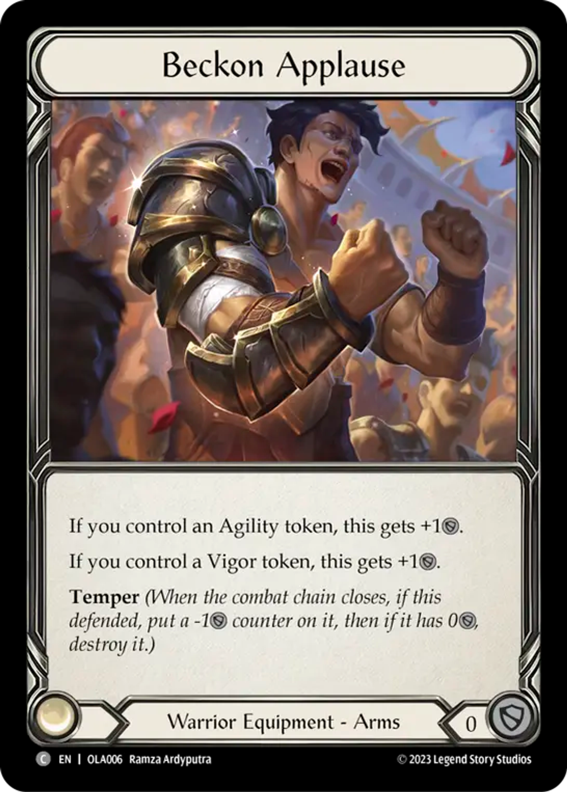 Beckon Applause — Olympia - Heavy Hitters Blitz Deck — Flesh and Blood
