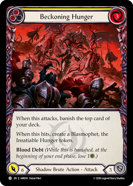Beckoning Hunger (Yellow) — Usurp the Shadow Throne — Flesh and Blood