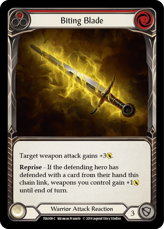 Biting Blade (Red) — Dorinthea Ironsong - Hero Deck — Flesh and Blood
