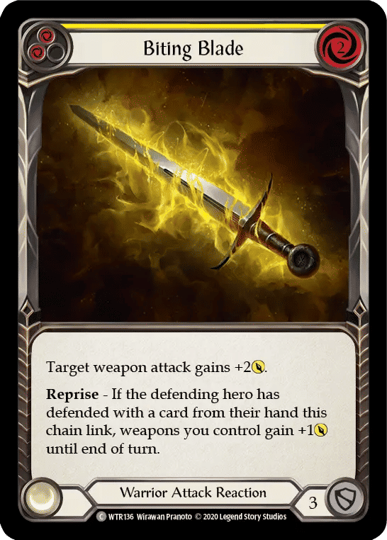 Biting Blade (Yellow) — Welcome to Rathe - Unlimited — Flesh and Blood