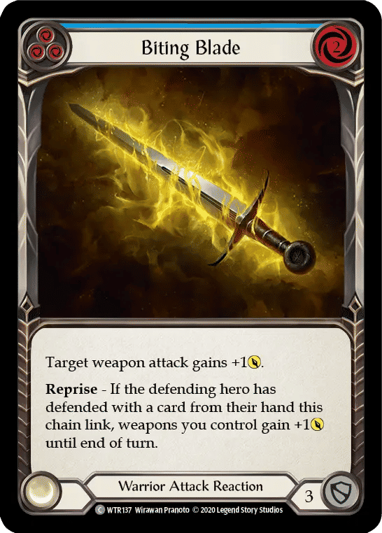 Biting Blade (Blue) — Welcome to Rathe - Unlimited — Flesh and Blood