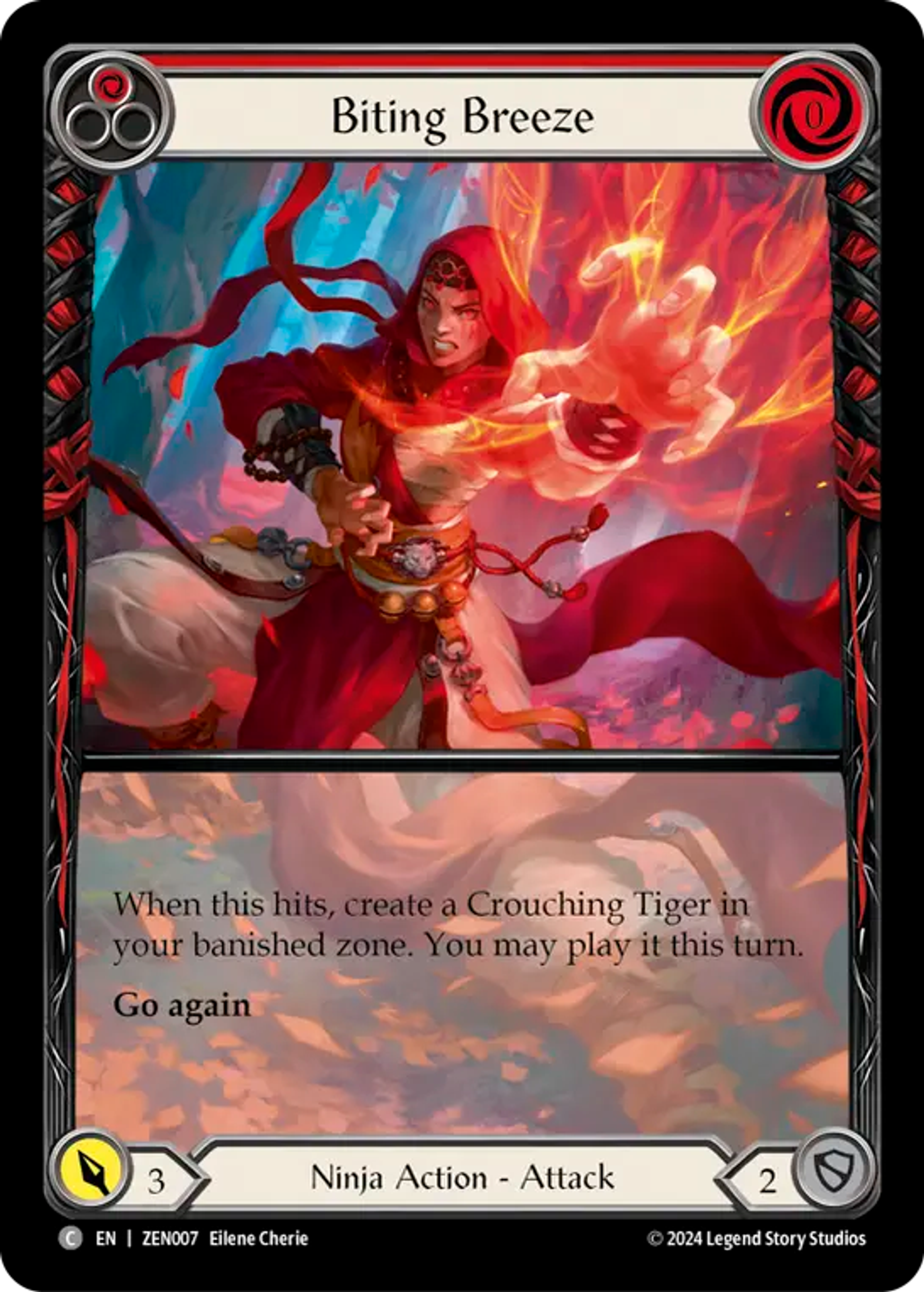 Biting Breeze (Red) — Zen - Blitz Deck — Flesh and Blood