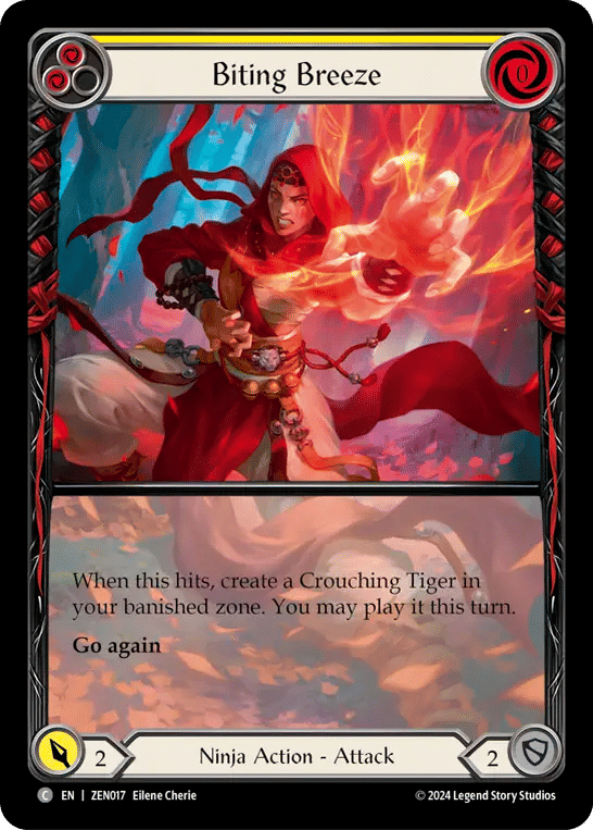 Biting Breeze (Yellow) — Zen - Blitz Deck — Flesh and Blood