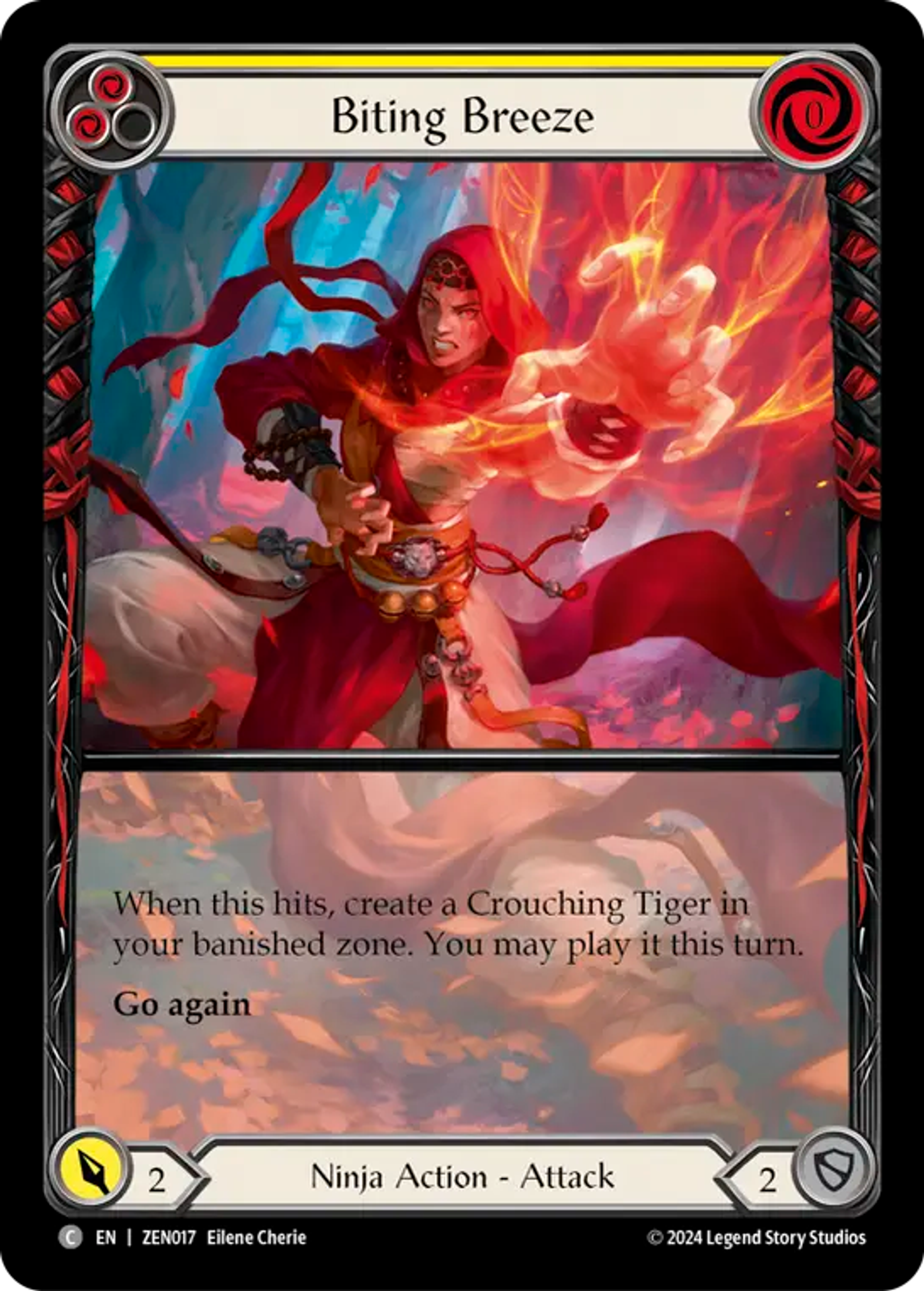 Biting Breeze (Yellow) — Zen - Blitz Deck — Flesh and Blood