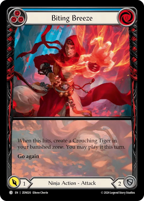 Biting Breeze (Blue) — Zen - Blitz Deck — Flesh and Blood