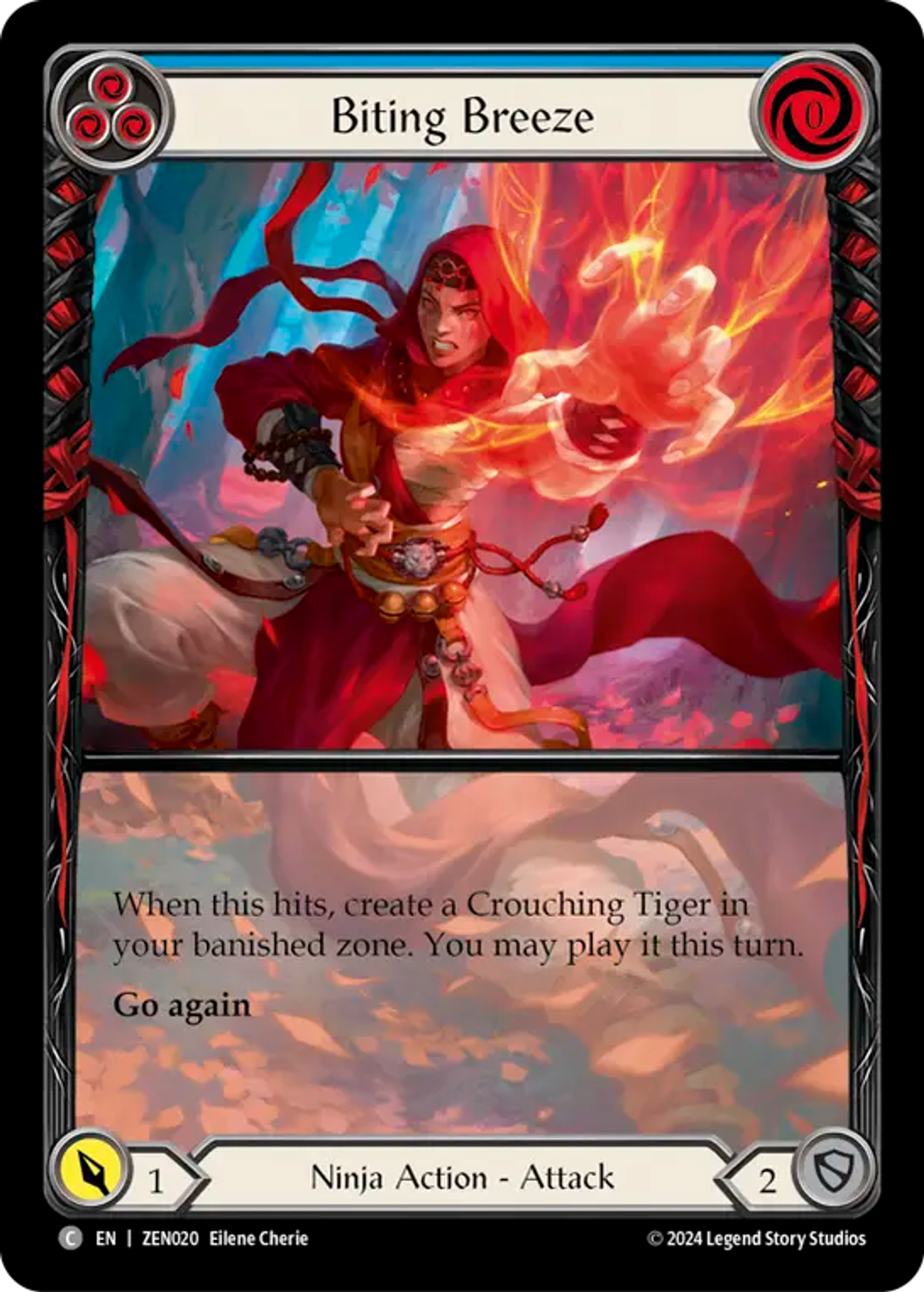 Biting Breeze (Blue) — Zen - Blitz Deck — Flesh and Blood