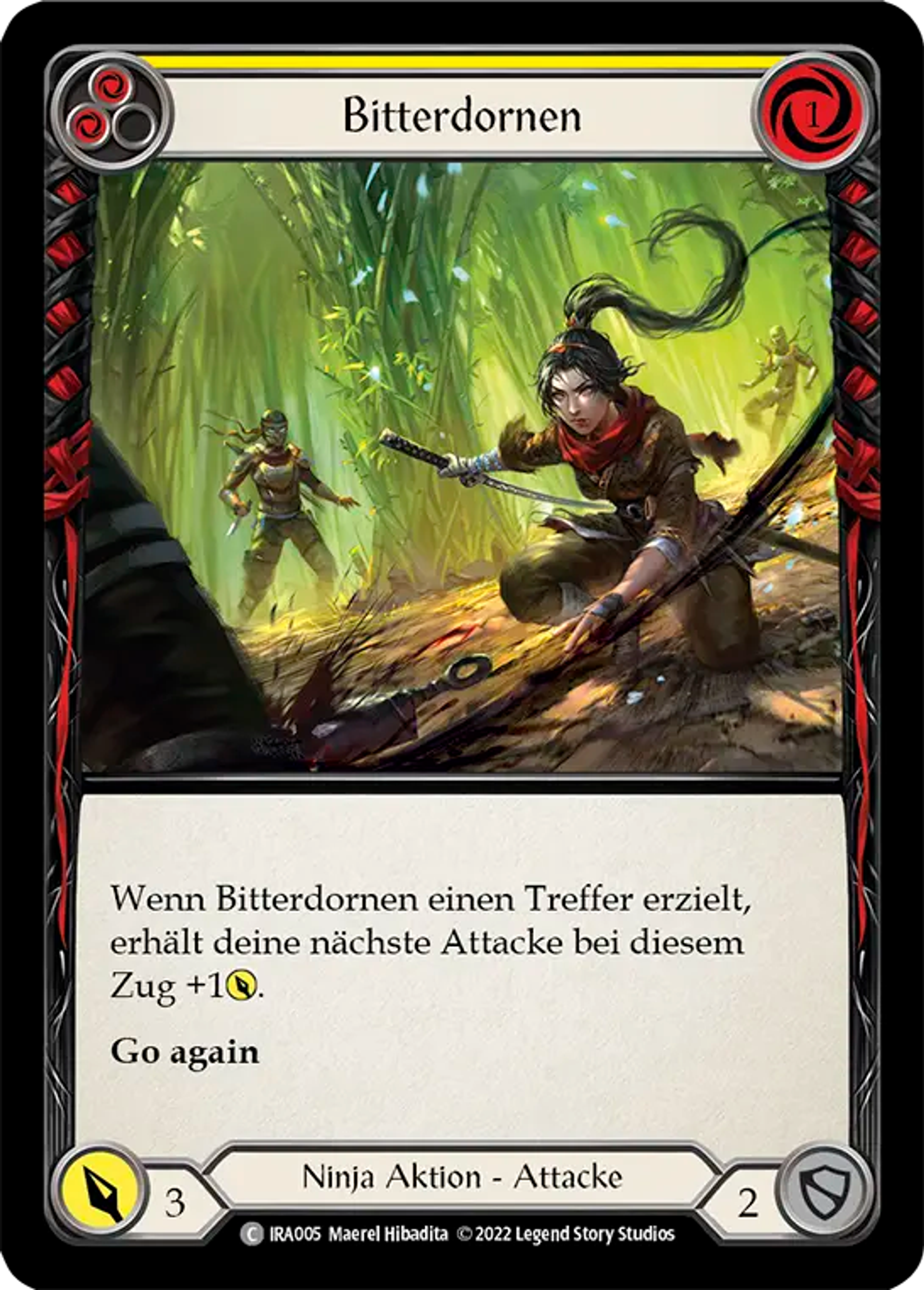 Bittering Thorns (Yellow) — Ira Welcome Deck (2022) — Flesh and Blood