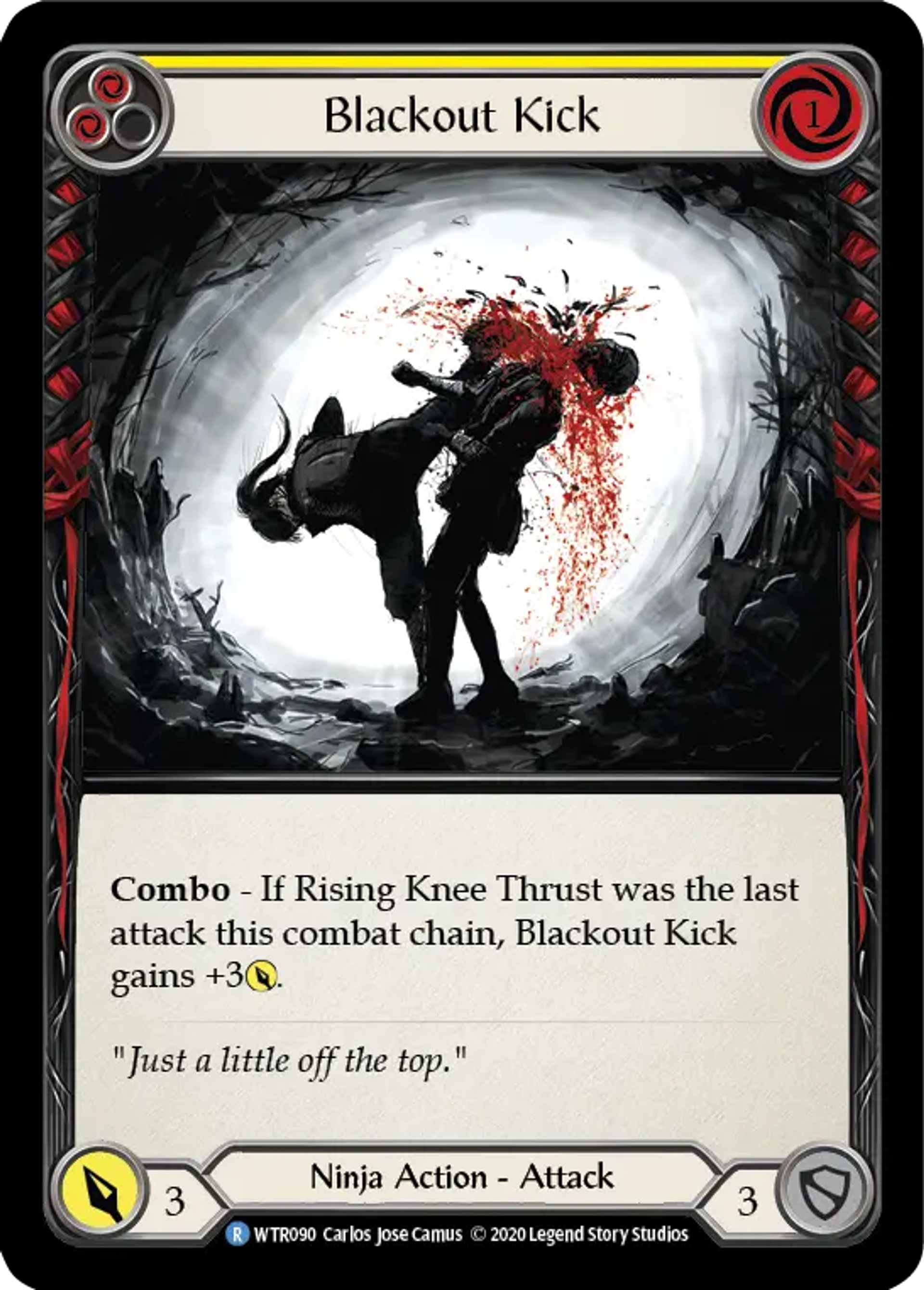 Blackout Kick (Yellow) — Welcome to Rathe - Unlimited — Flesh and Blood