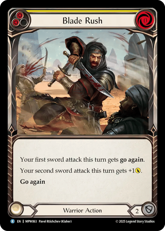 Blade Rush (Yellow) — Mastery Pack Warrior — Flesh and Blood