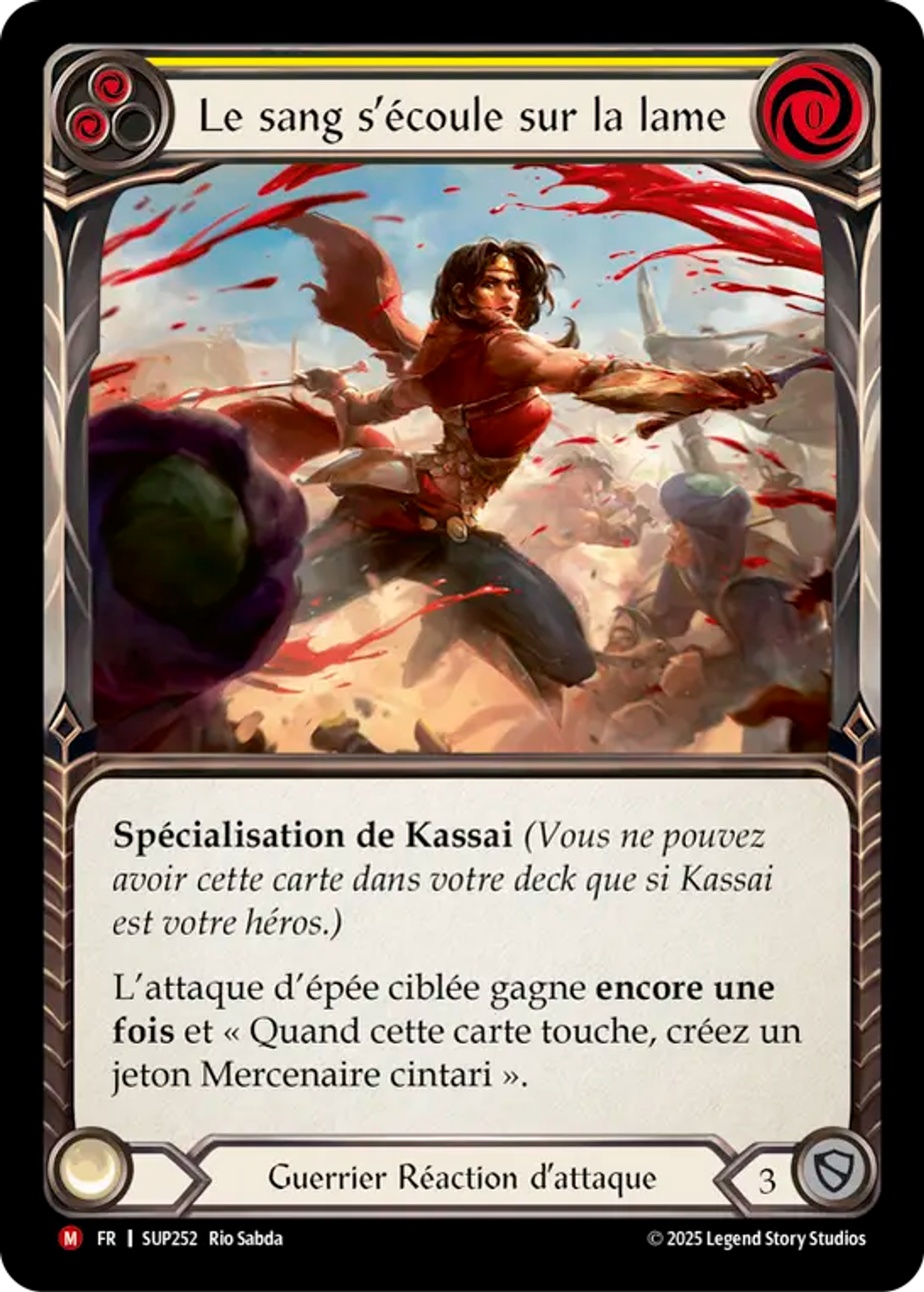 Le sang s’écoule sur la lame — Super Slam — Flesh and Blood
