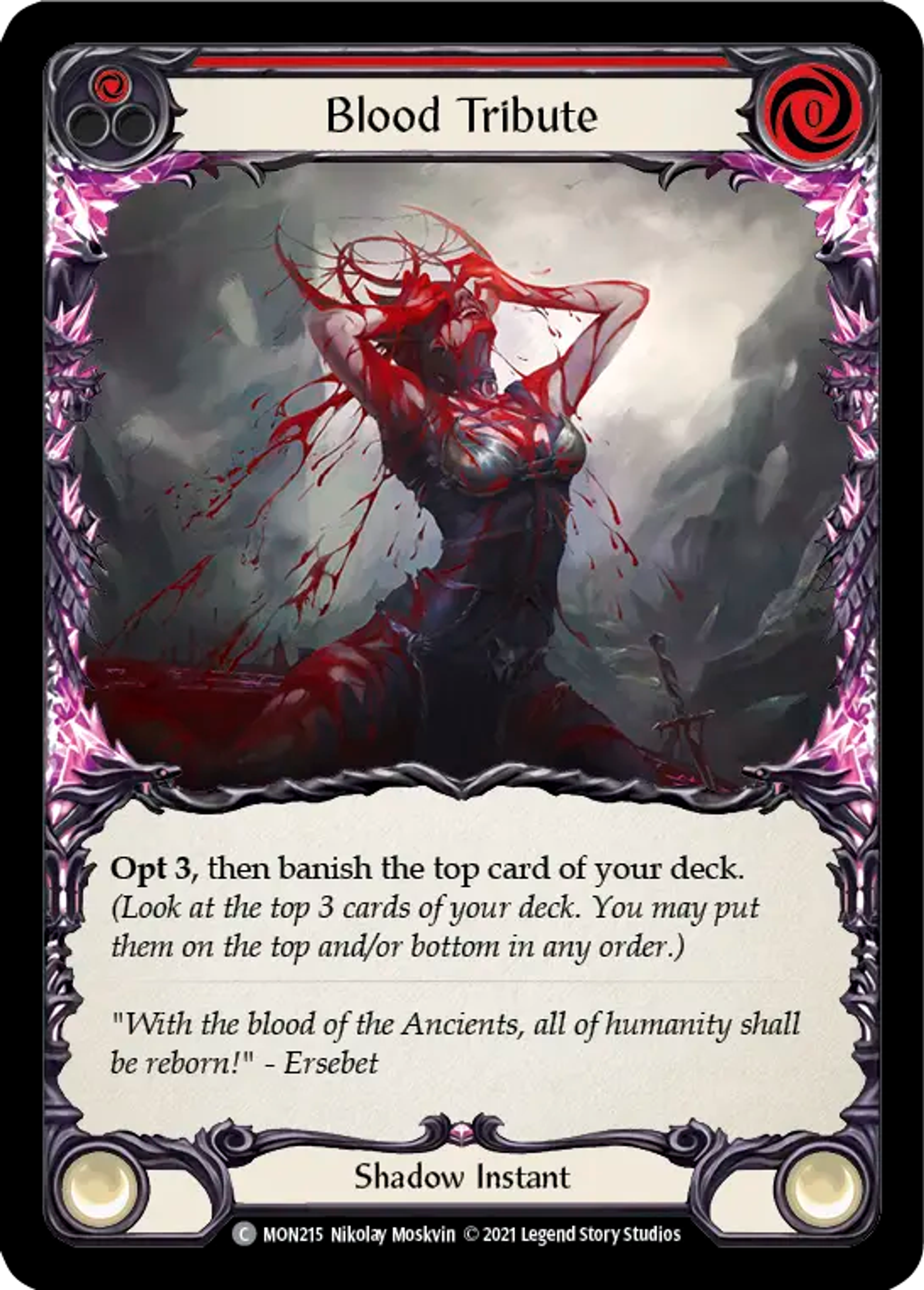 Blood Tribute (Red) — Monarch — Flesh and Blood