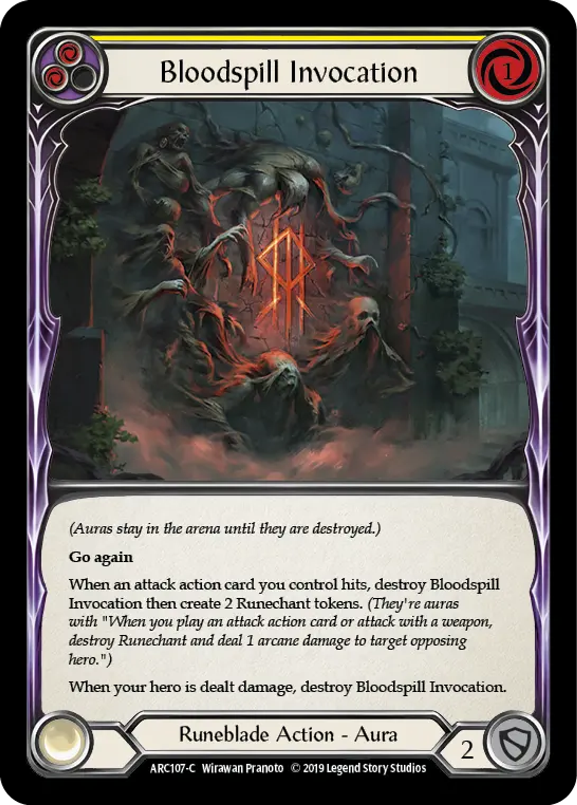 Bloodspill Invocation (Yellow) — Arcane Rising — Flesh and Blood