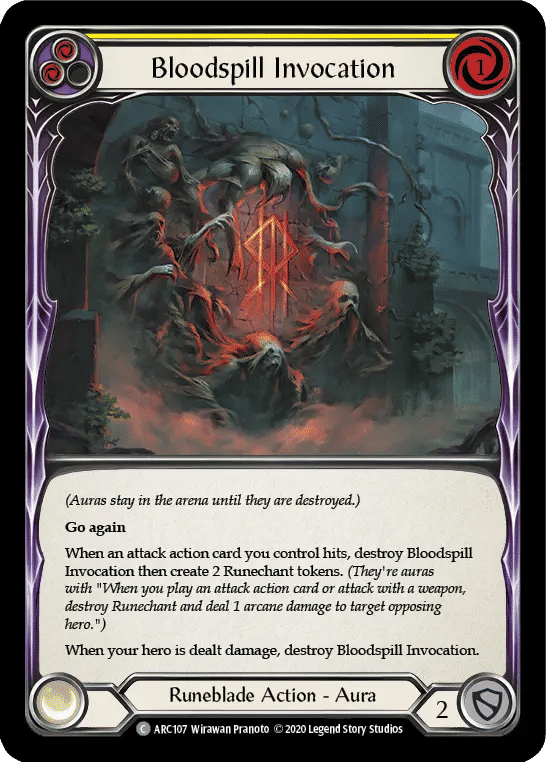 Bloodspill Invocation (Yellow) — Arcane Rising - Unlimited — Flesh and Blood