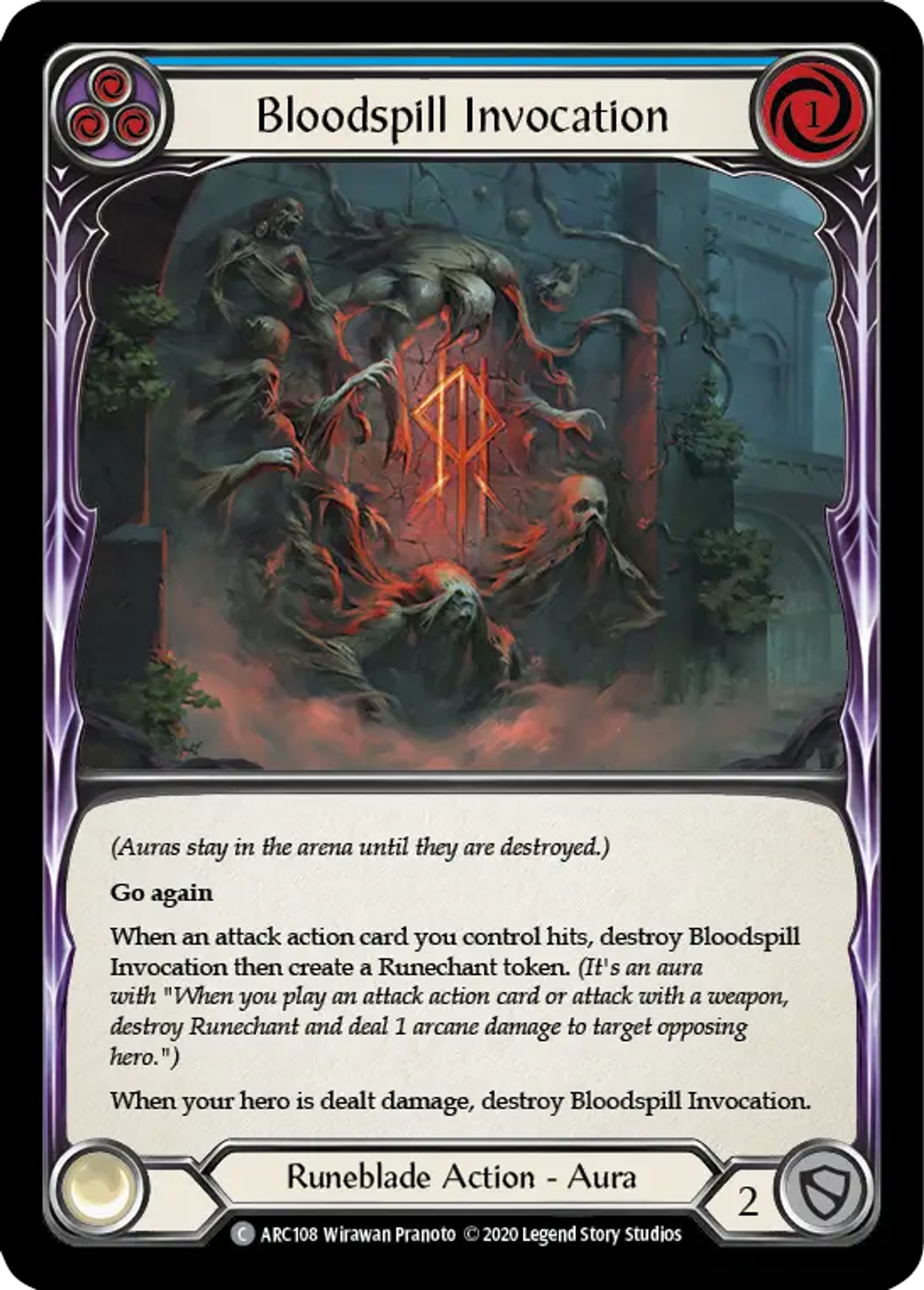Bloodspill Invocation (Blue) — Arcane Rising - Unlimited — Flesh and Blood