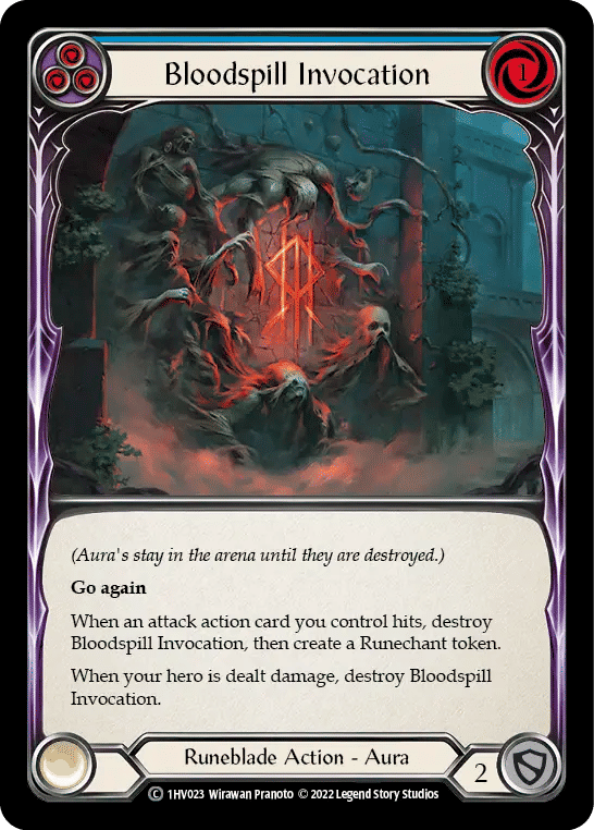 Bloodspill Invocation (Blue) — Viserai - Blitz Deck — Flesh and Blood