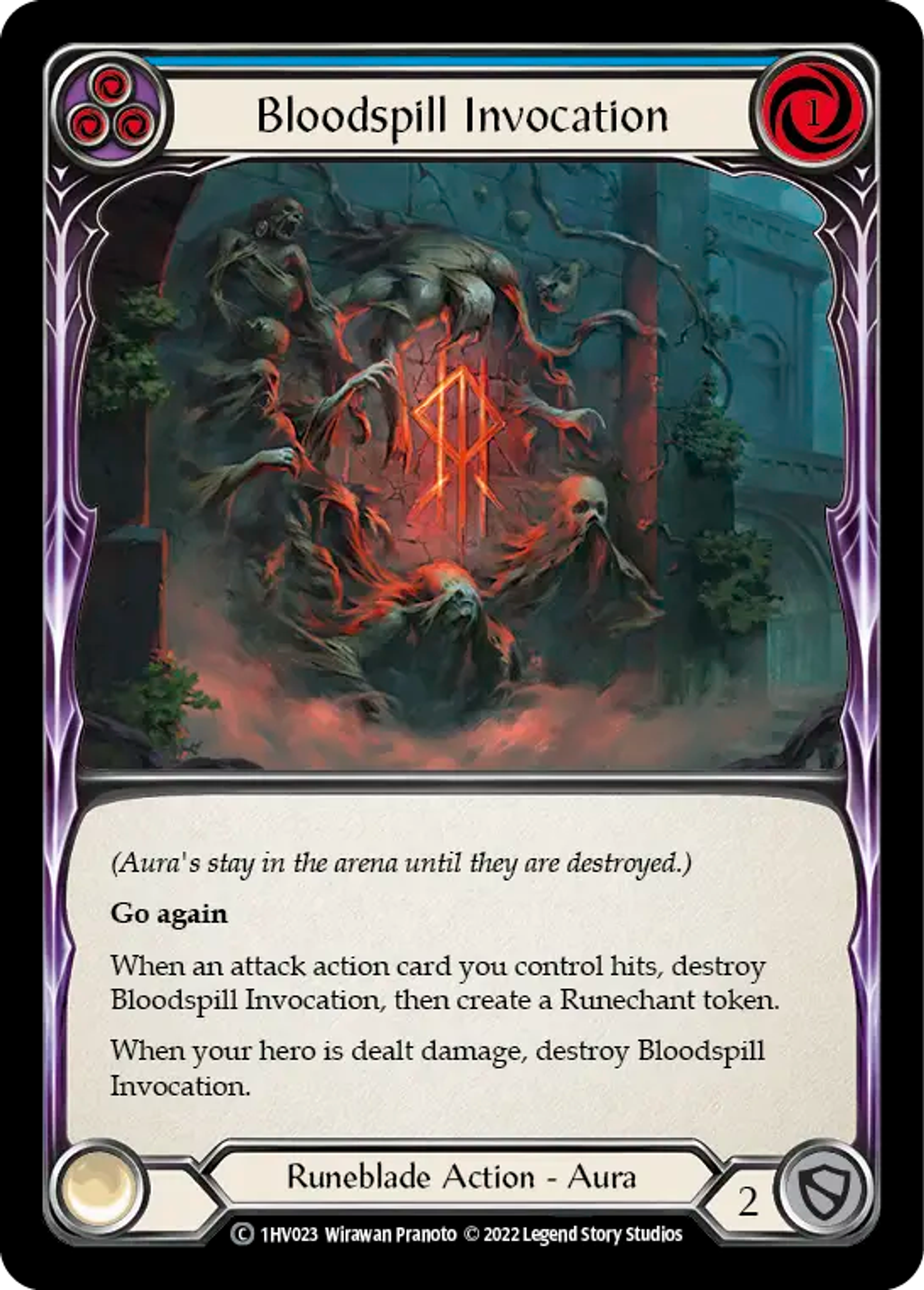Bloodspill Invocation (Blue) — Viserai - Blitz Deck — Flesh and Blood