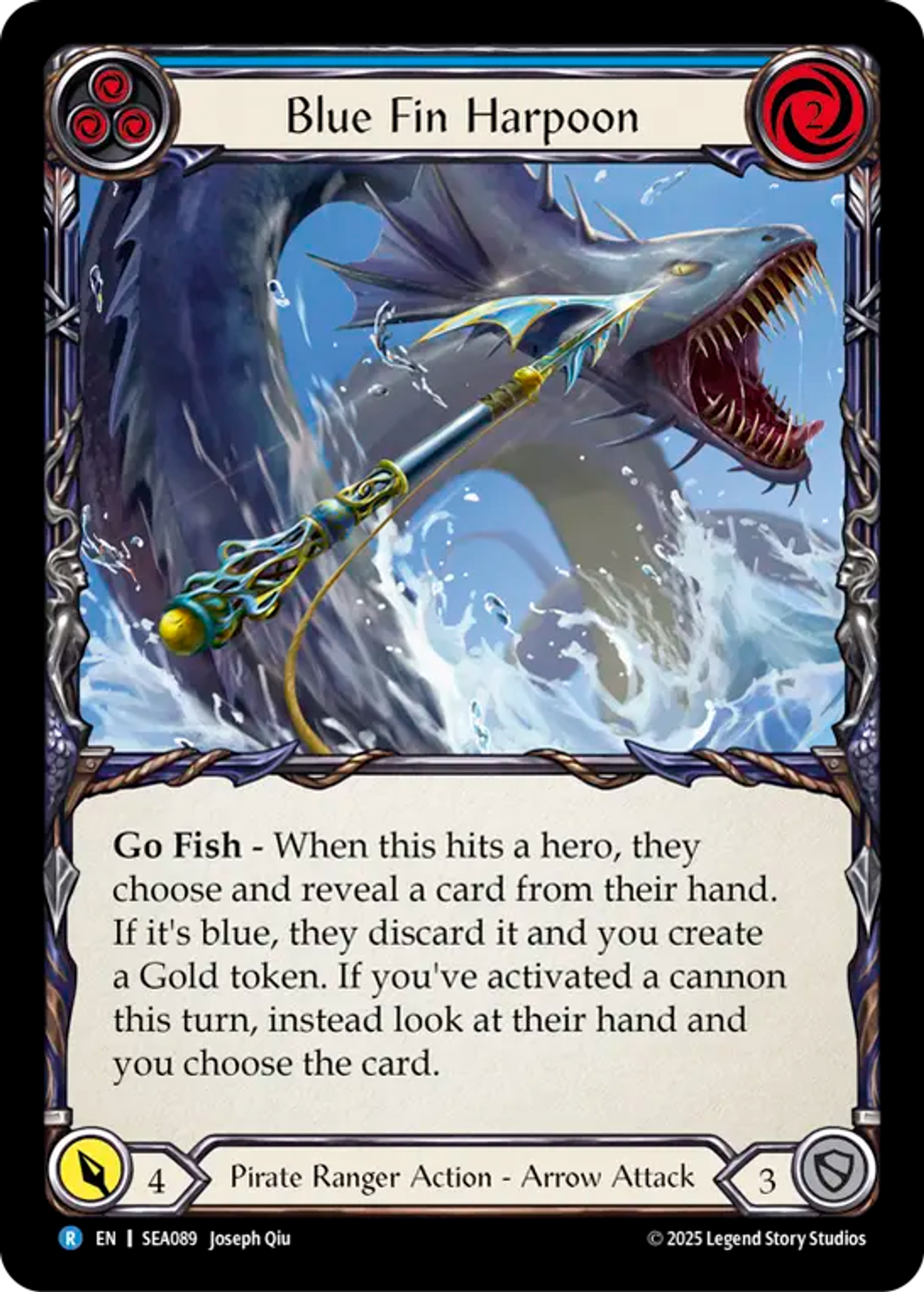 Blue Fin Harpoon (Blue) — High Seas — Flesh and Blood
