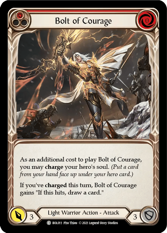Bolt of Courage (Red) — Boltyn - Blitz Deck — Flesh and Blood