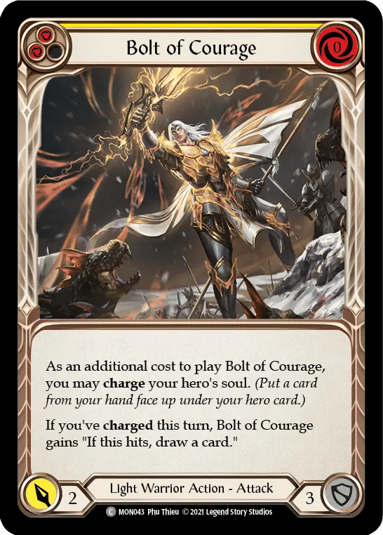 Bolt of Courage (Yellow) — Monarch — Flesh and Blood