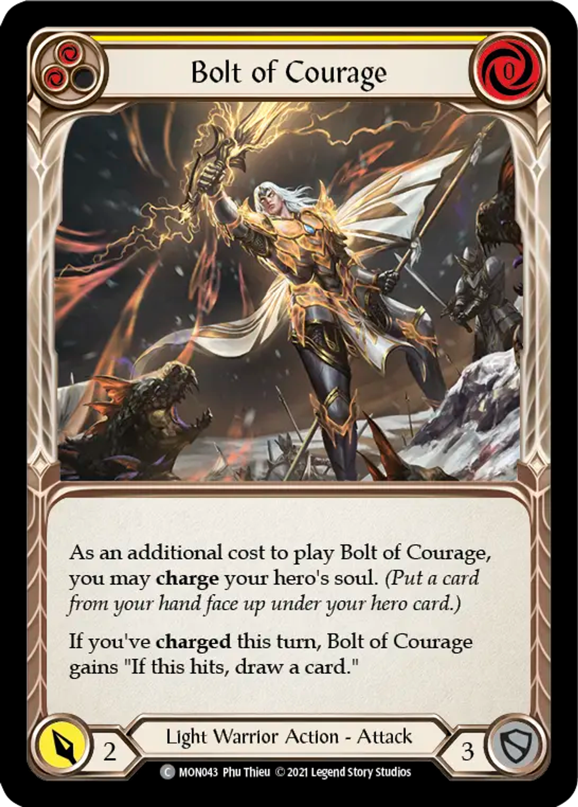 Bolt of Courage (Yellow) — Monarch — Flesh and Blood