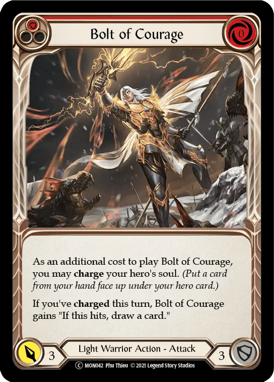 Bolt of Courage (Red) — Monarch - Unlimited — Flesh and Blood